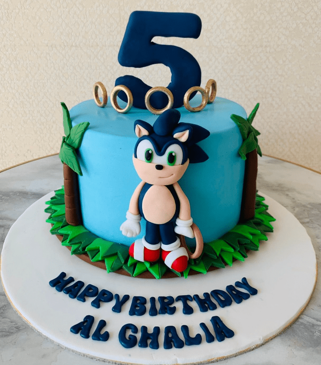 Sonic Themed Cake – Hannah Bakes